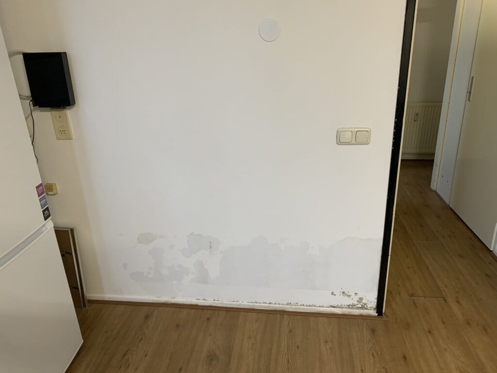 Vocht en schimmel in woonkamer